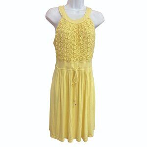 Calvin Klein, yellow lace top dress, size 6